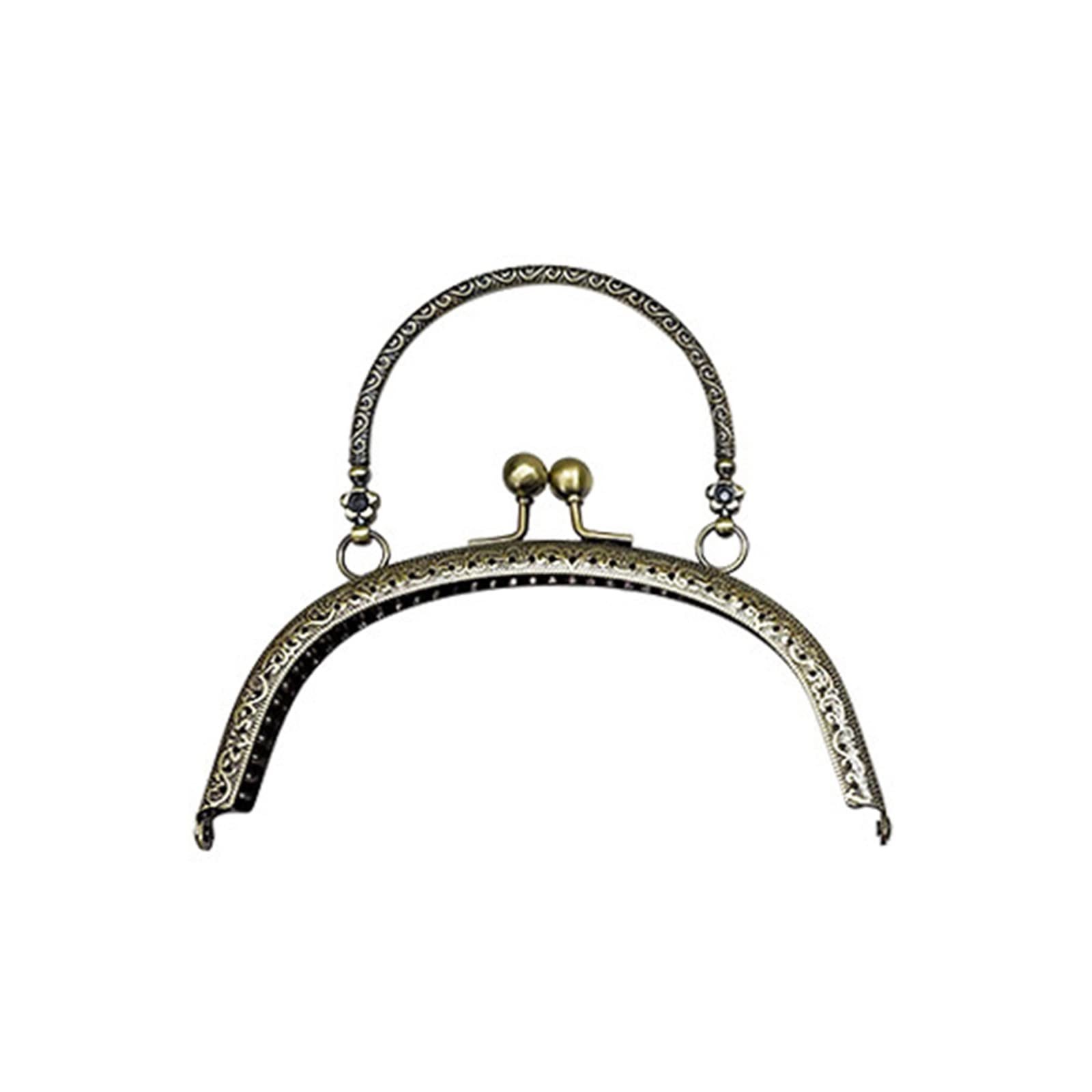 Tsophreniq Frame Craft Semicircle Kiss Clasp Coin Bag Semicircular Arched Shape Clutch Frame Purse Bag Purse Making Womens Handbag Accessories