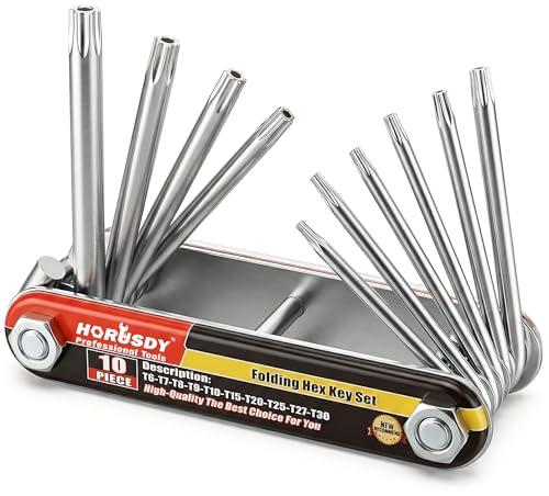 HORUSDY Tamper Proof Star Key Set (Folding) Security Torx Key Set...