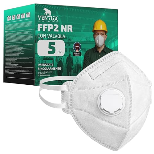 VENTUX SAFETY EQUIPMENT FFP2 NR con Valvola – 5 Pezzi
