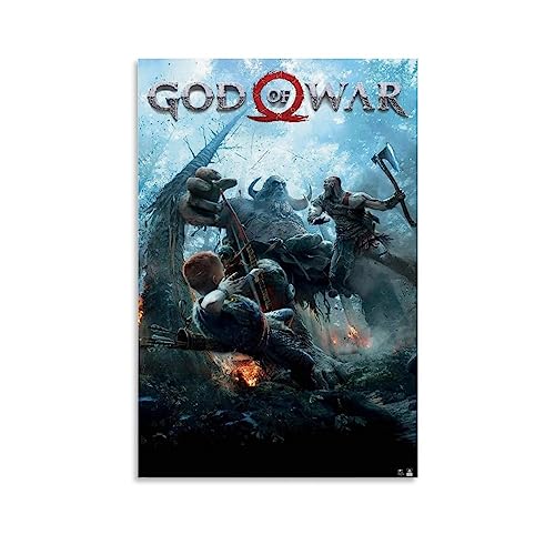 UMCHU God-of-war Art Poster Pintura Decorativa Lienzo Arte Mural Salón Póster Dormitorio Pintura, Arte de Pared Impresión de Imagen Moderna Decoración de Habitación Familiar 08 x 12 Pulgadas (20 x 30
