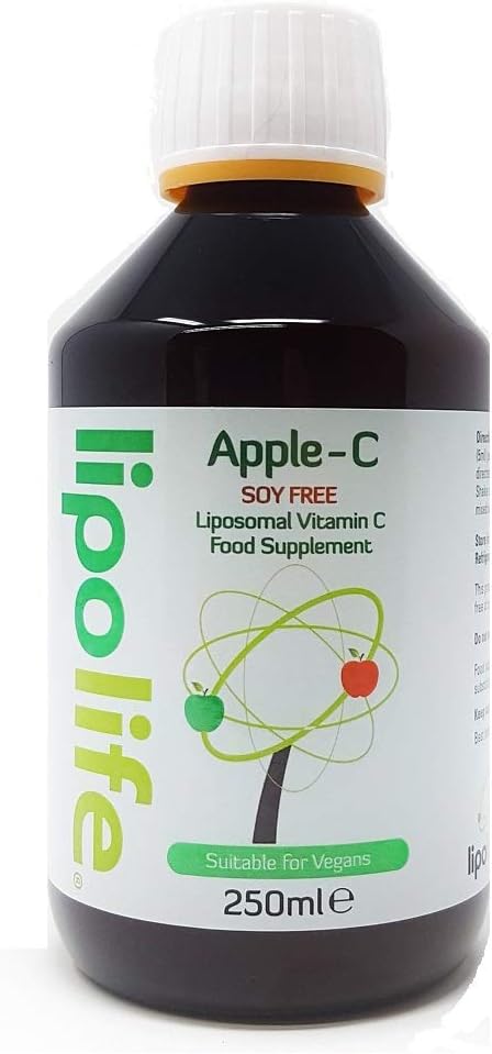 Apple-C SF - formulated with Quali-C - Liposomal Vitamin C - 250ml - Lipolife - 750mg Vitamin C per 5ml