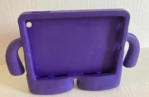 Kids Foam Case for iPad, Purple, Shockproof with Handle Stand, Fun Character Design