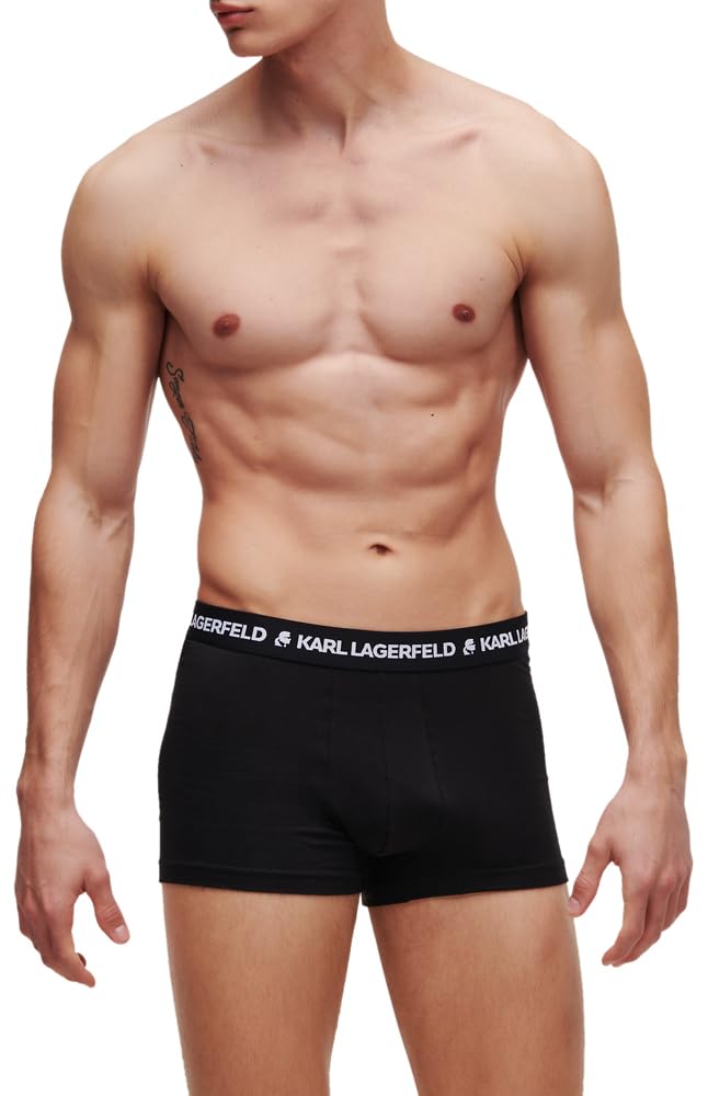 Karl Lagerfeld Hombre Logo Trunk Set (3 Pack) Black XL
