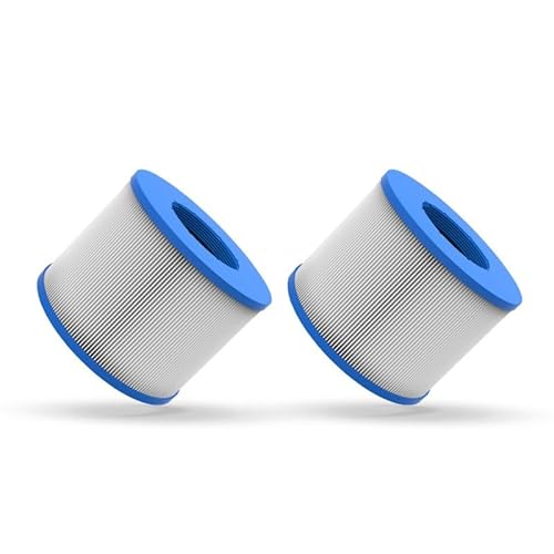 WAVE Spas Replacement Hot Tub Filters | Screw-On/Threaded Spa Filter Cartridges | Compatible, Lay-Z-Spa (Bestway), Clever Spa, Intex, and Relxtime (2 Pack)