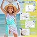 Yreiwoby Girls Swimsuit Size 7-8 Halter Neck One Piece Bathing Suit with Cover Up Skirt Girls' Mermaid Scale Swimwear Set Fits Swimming Beach All-Day Comfort Swimsuits