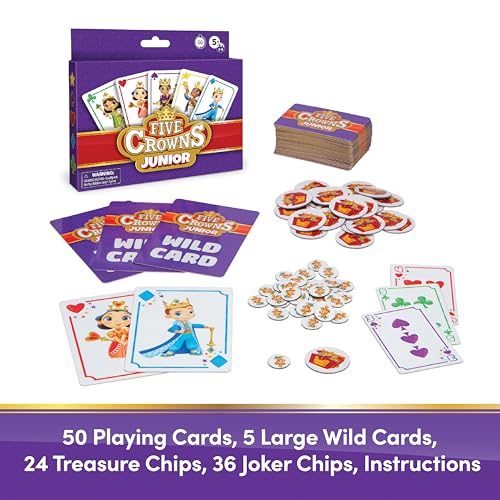 Image of Five Crowns JR Rummy Style Card Game for Kids, Cards for Family Game Night