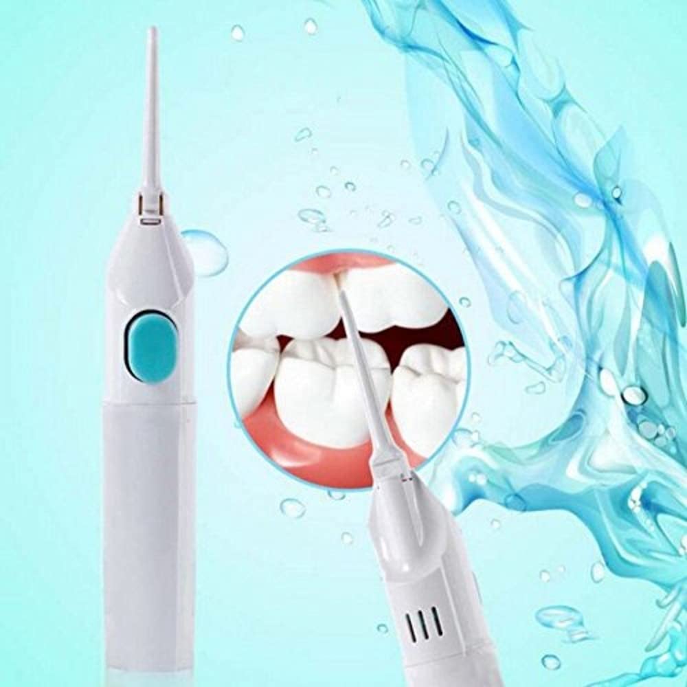 JDJ Portable Flosser Dental Water Jet-No Batteries or Cords Air Powered Dental Water Jet