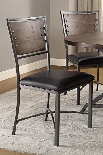 Homelegance 5606S Two-Pack Fideo Industrial Style Dining Chairs, Pine, Brown #TOP1