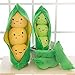 Giant Peas in A Pod Plush Toy Pea Pod Pillow Cute Pea Stuffed Toys Plant Doll Various Sizes (Green Beans,19.6''/50cm)