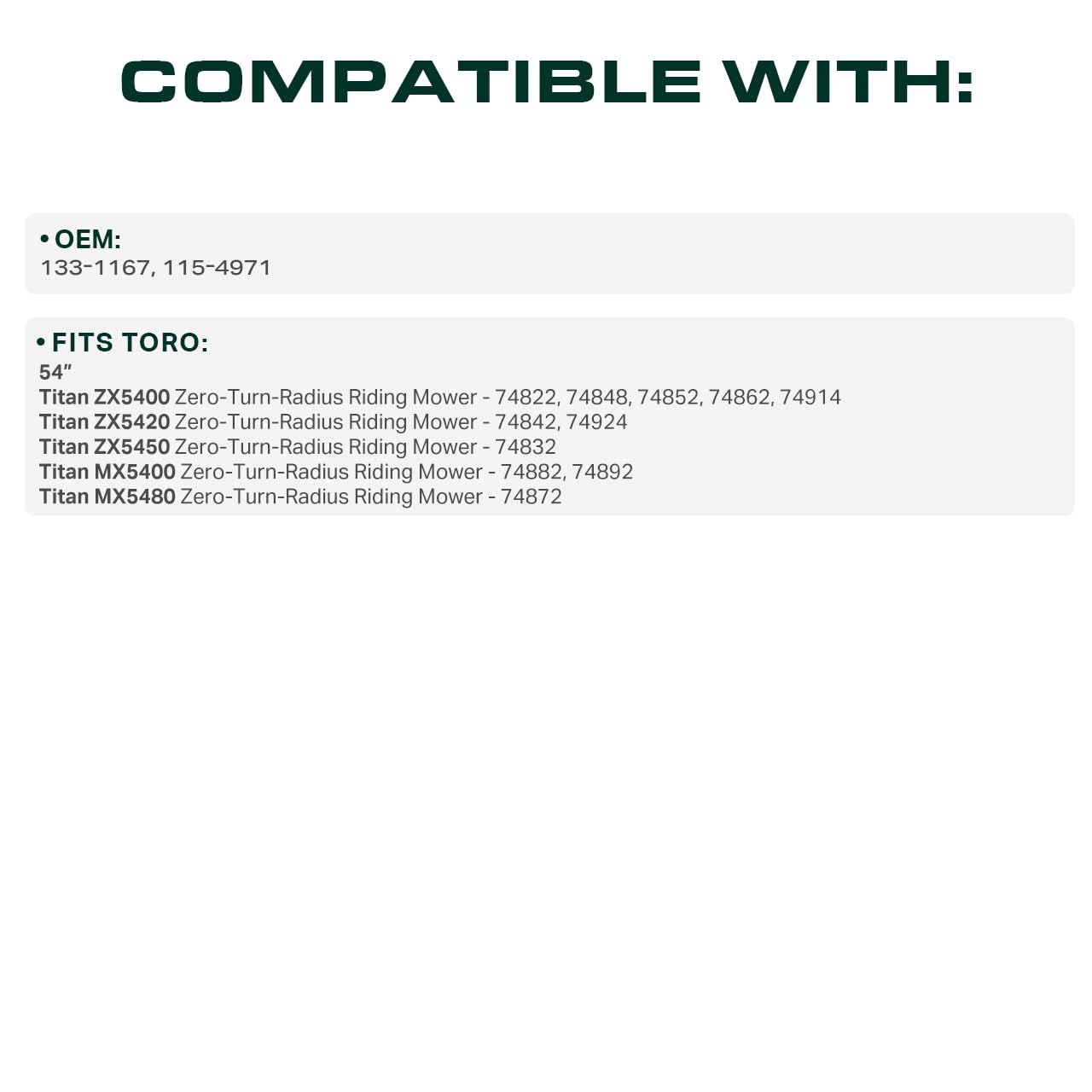 Amazon.com : UDC Parts 115-4971 Deck Belt Replacement for Toro