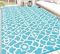 HEBE Outdoor Rug 6'x9' for Patios Waterproof Clearance Reversible Patio Mat Plastic Straw Rug RV Camping Mat Outside Area Rug Carpet for Camping RV,Porch,Deck,Balcony,Camper,Backyard
