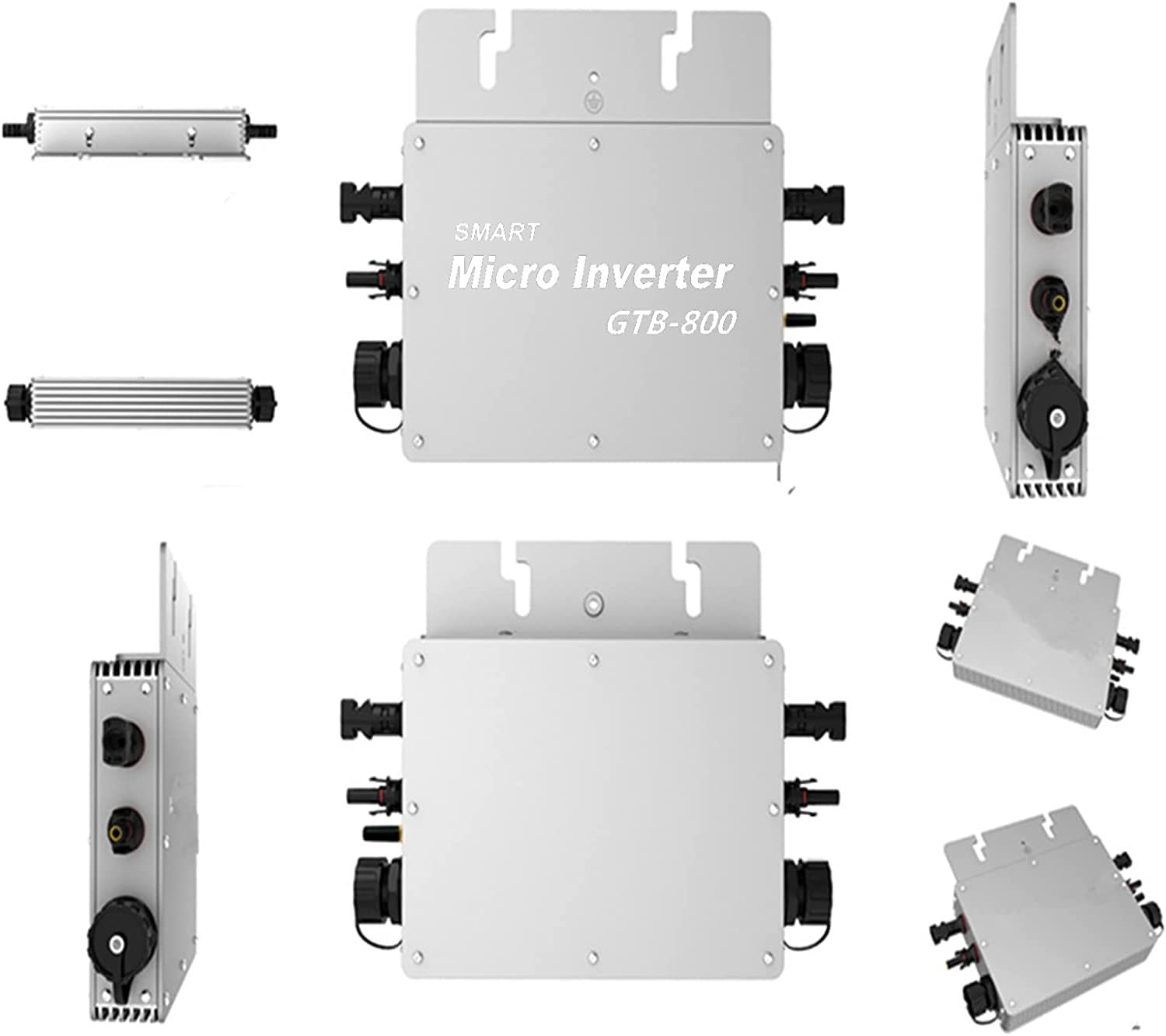 Onduleur Micro Grid Tie, 800 W Onduleur Solaire Micro Inverter, Contrôle WiFi étanche IP65, Identification Automatique Sortie AC 220 V 800 W Micro Inverter Solar Grid Tie