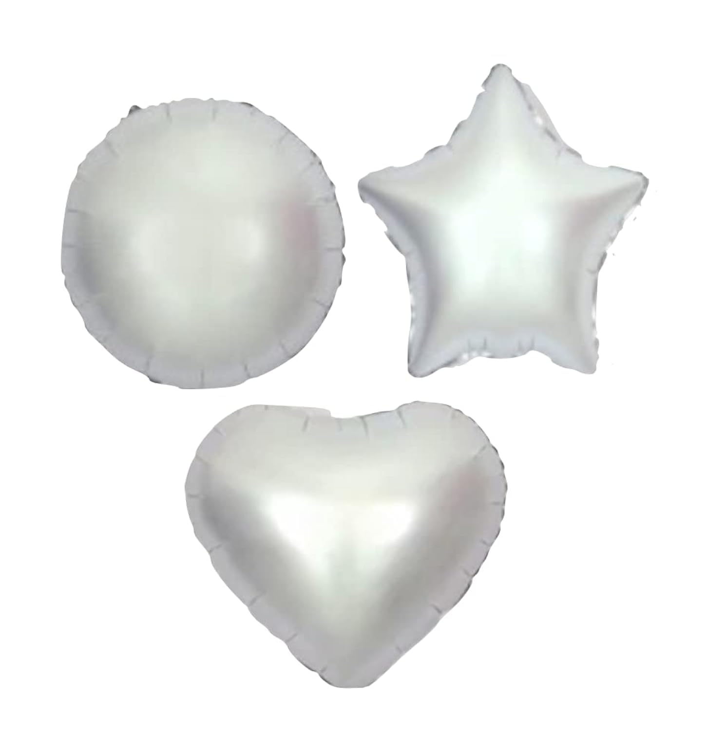 Silver Heart Satin Foil Balloon, 45cm (2 pack)