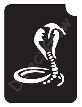 Cobra 1003 Body Art Glitter Makeup Tattoo Stencil- 5 Pack
