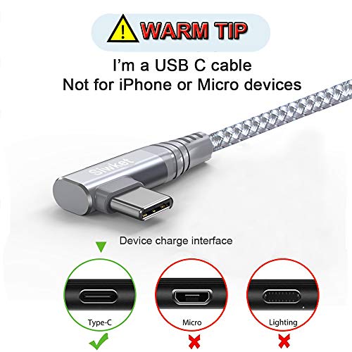 Siwket - Cavo USB C a 90 gradi, cavo di tipo C, 3