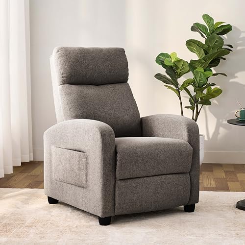 zzlay Recliner Chair for Living Room, Modern Adjustable Home Theater Seating Single Sofa Manual Push...
