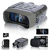 XGeek WiFi Night Vision Digital Goggles Scopes Binoculars for Adults Hunting - 2.4' LCD Screen 4X Zoom, HD Image & 960p Video from 300m/984ft in Darkness with 32G TF Card for Spy, Monitoring