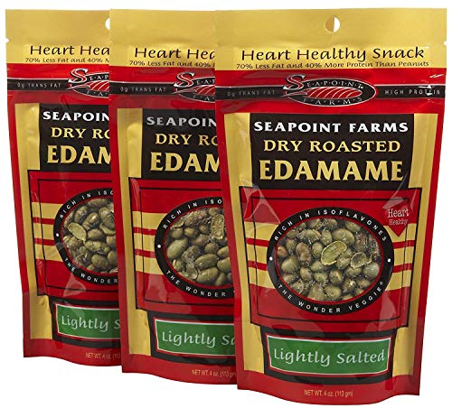 Dry Roasted Edamame, Lightly Salted, 4 oz (3 pack) by Seapoint Farms