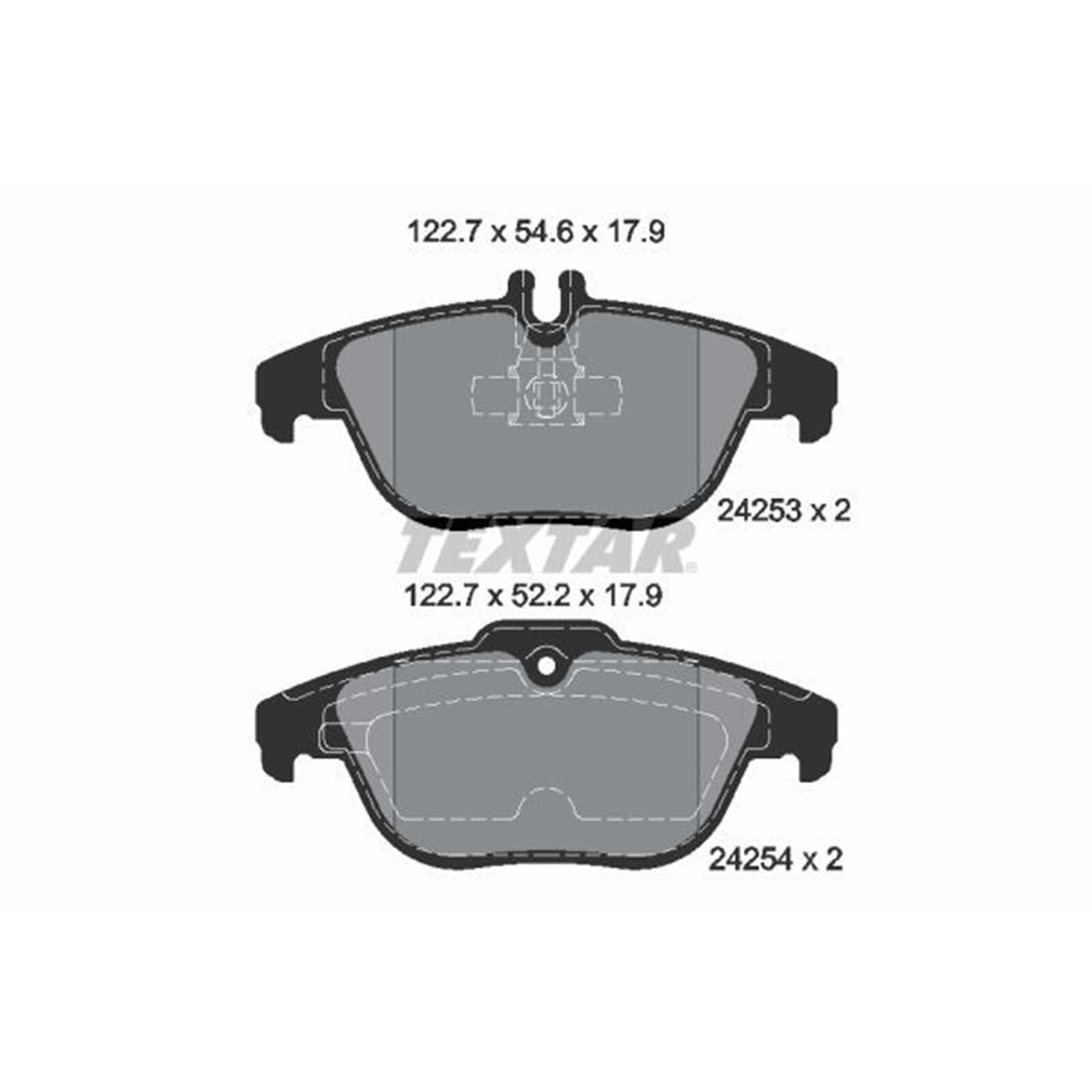 Textar Bremsscheiben + Beläge + Handbremse hinten | 92163303 + 2425301 + 91066900 + 98024701 Kompatibel mit C-Klasse (W204),C-Klasse Coupe (C204),C-Klasse T-Model (S204)