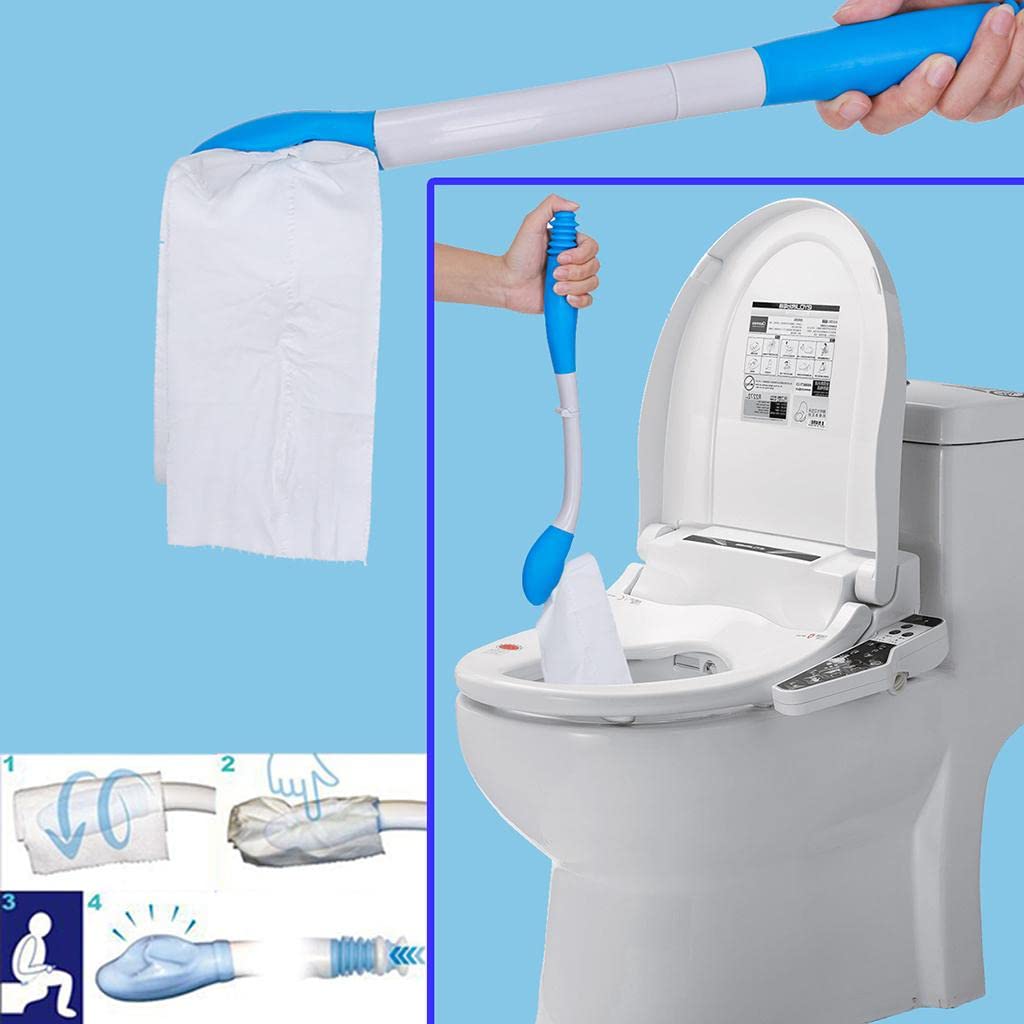 predolo Aides à L'auto-essuyage Des Toilettes, Aide Aux Toilettes Pince pour Papier Toilette, Aide à L'essuyage des Toilettes Pliable, pour Femmes Enceintes, Handicapées, Blessées