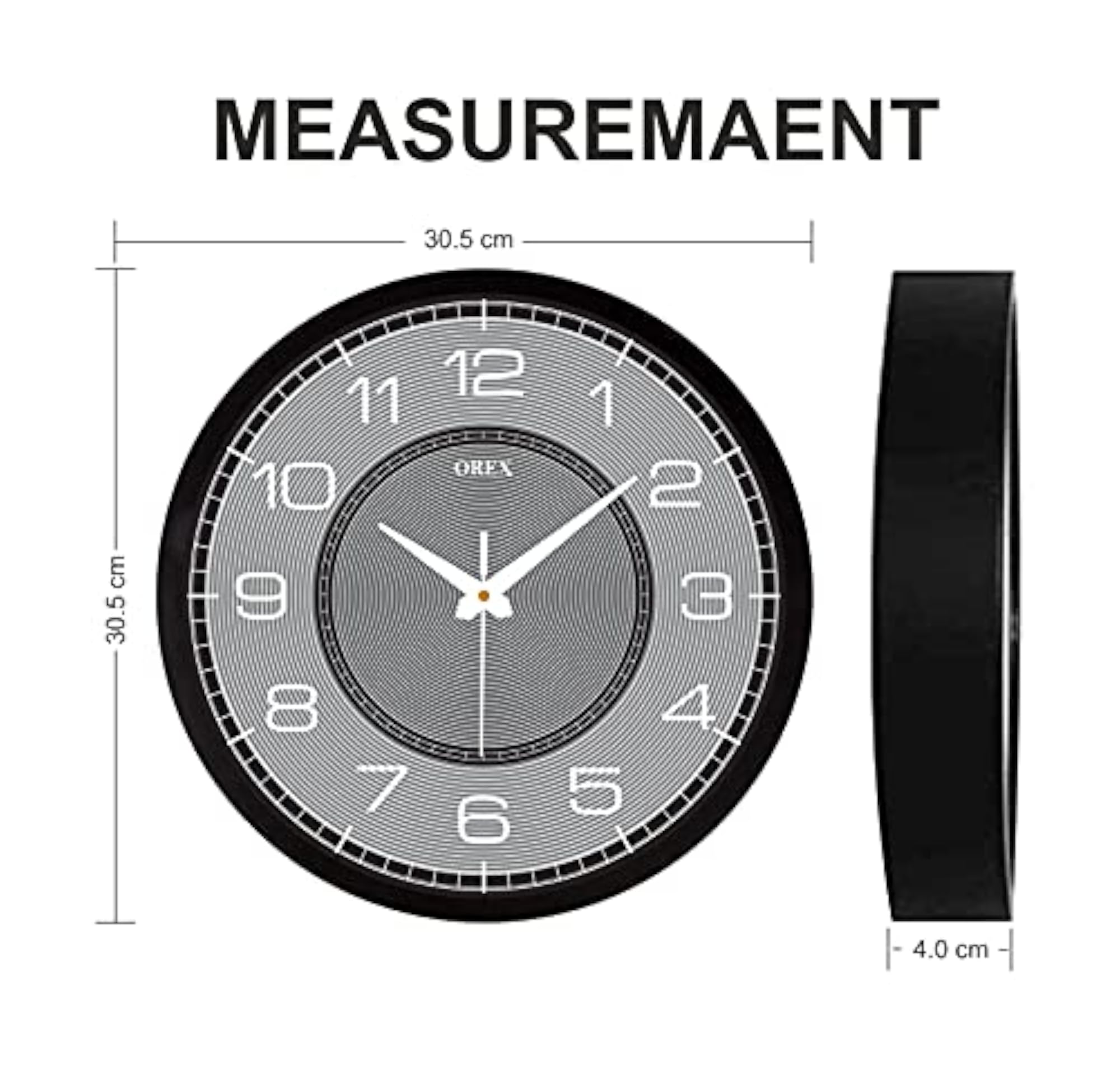 Stylish Wall Clock, Gray