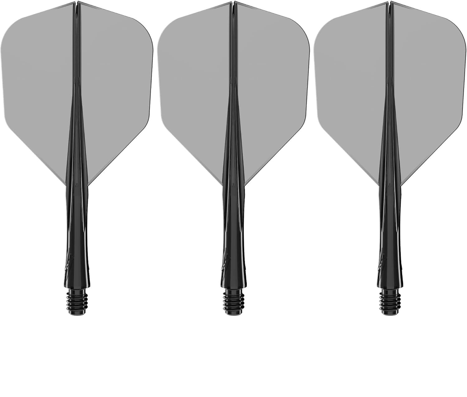 Caliburn SUP Flights & Moulded Shaft Combo | Standard No.6 Dart Flights | Integrated Flight & Shaft System | Multiple Sizes & Colours. (Black, Short)