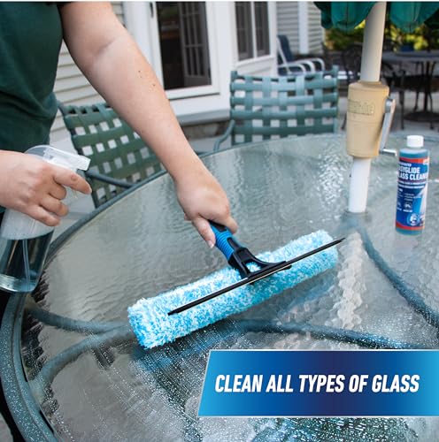 Image of UNGER Professional Streak-Free EasyGlide Glass Cleaner Concentrate, Ammonia-Free, Makes 8 Gallons of Solution, Safe for Tinted Windows, LOW-E, Windshields, and Mirrors, 12 Fl Oz (Pack of 6)