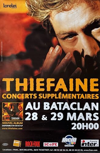 Thiefaine affiche poster 2004 grand format 80x120 cm souvenirs concert rock