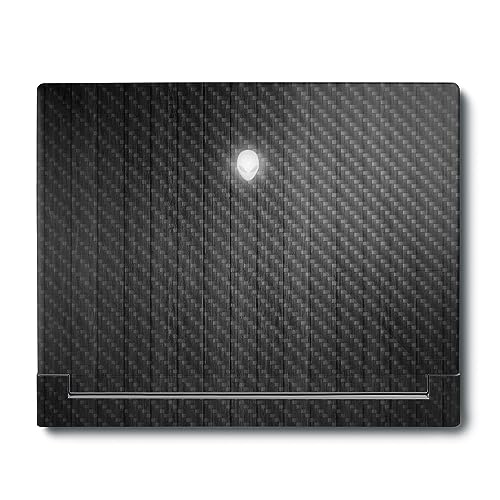 Image of MightySkins Carbon Fiber Skin Compatible with Alienware X16 R1 (2023) Full Wrap Kit - Black Wood | Protective, Durable Textured Carbon Fiber Finish | Easy to Apply & Change Styles | Made in The USA