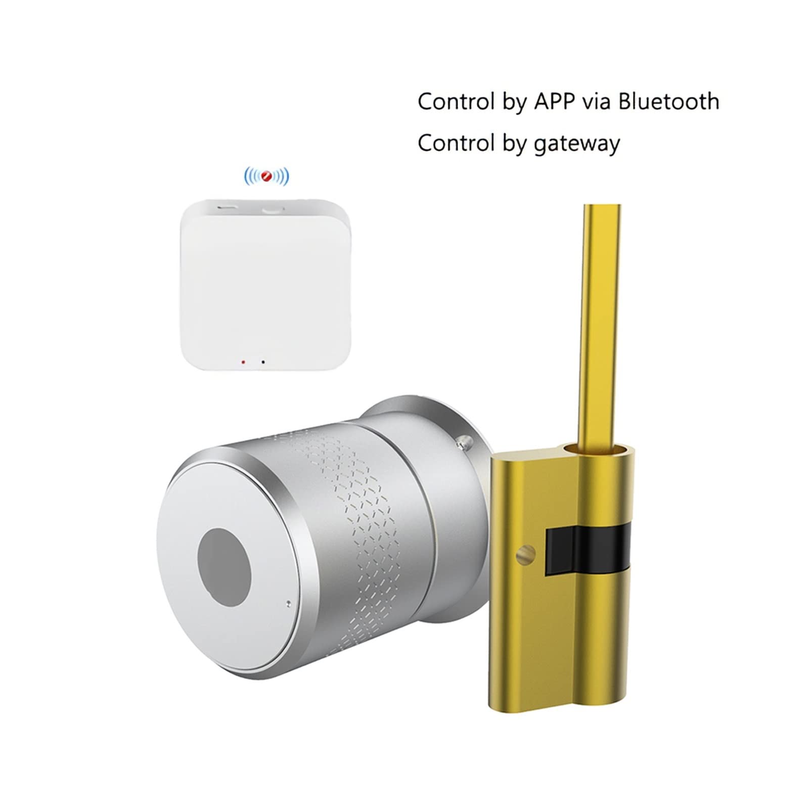 Inteligentna blokada, blokada linii papilarnych. Inteligentny zamek do drzwi Tuya elektroniczny Cylinder linii papilarnych M521 Bluetooth dla grubości 50-100mm wsparcie drzwi Alexa Smartlife(M521 and