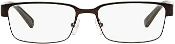 Armani Exchange mens Ax1017 Rectangular Prescription Eyewear Frames, Matte Brown, 54 mm