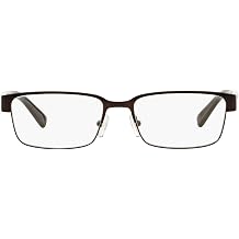 Armani Exchange mens Ax1017 Rectangular Prescription Eyewear Frames, Matte Brown, 54 mm