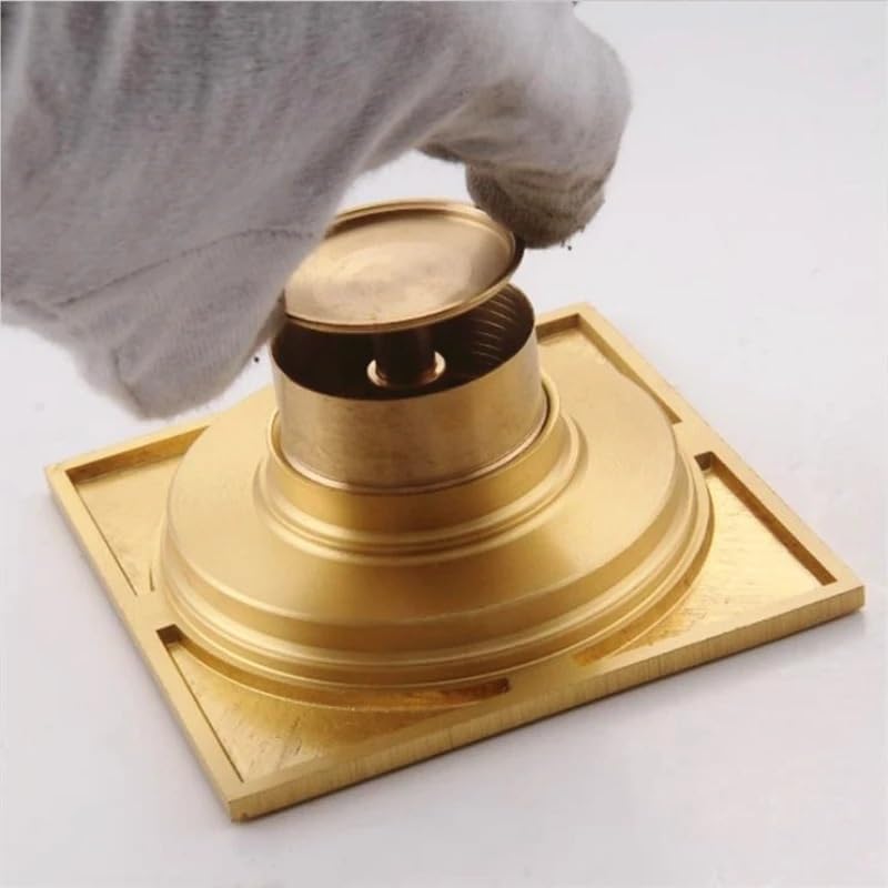 Odpływ podłogowy do kuchni i łazienki, kwadratowy system drenażowy, 10 x 10 cm, trwały roztwór odpadów do wilgotnych pomieszczeń i pryszniców, łatwa instalacja