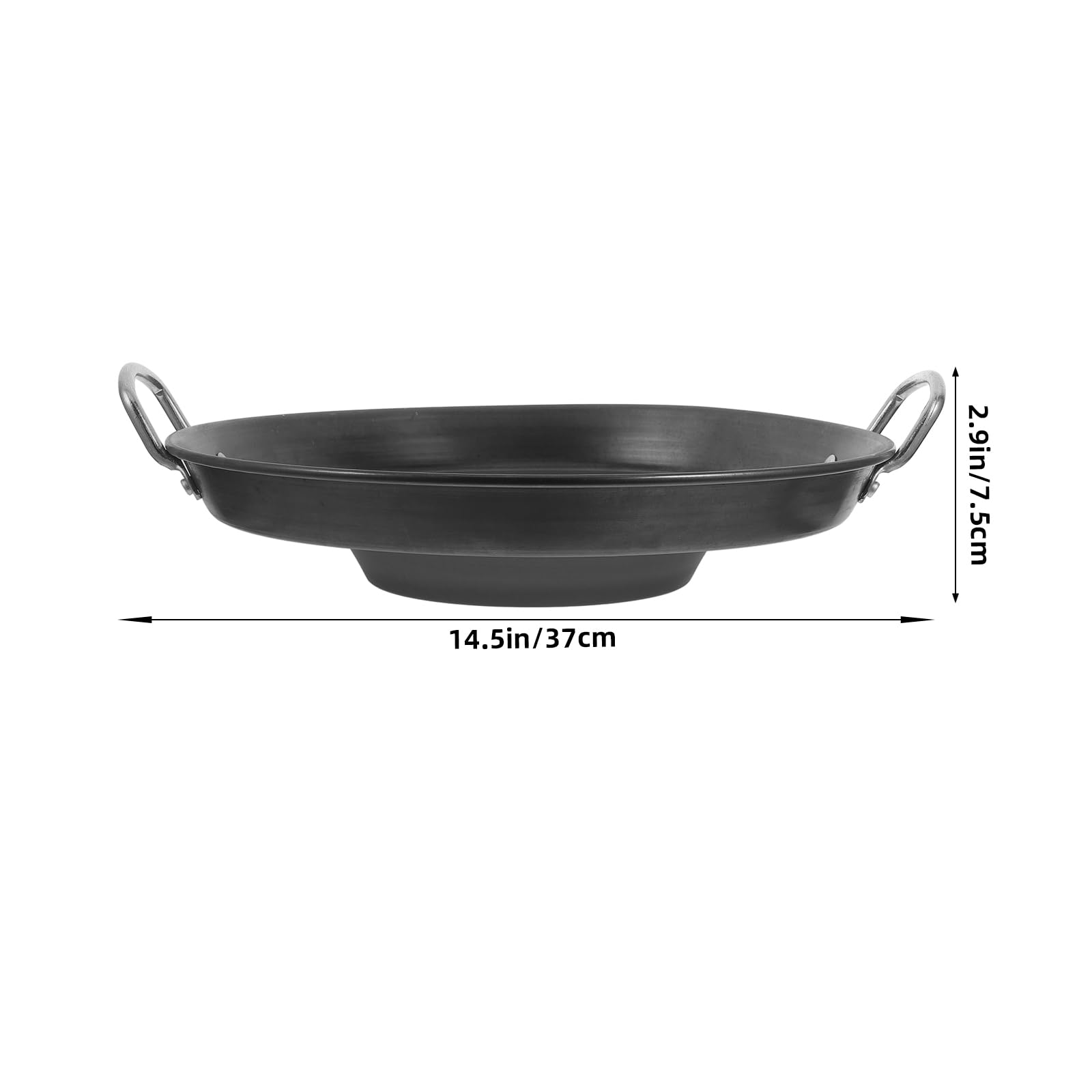 Happyyami Sartén cóncava de acero inoxidable para freír, cocina cóncava para discada, sartén de alta temperatura, resistente, para freir, suministros de cocina para el hogar