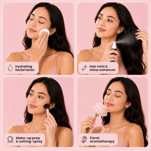 Simplified Skin Rose Water Spray for Face & Hair, Rosewater Mist Toner
