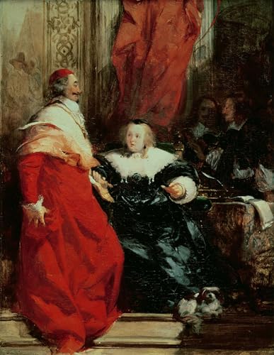 Cuadro al óleo de Ana de Austria, elegante pintura clásica para salones de 60x90cm