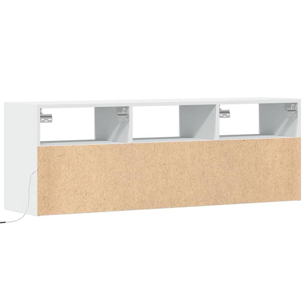 Madera resistente LED RGB para ambiente moderno Blanco 130x31x45 cm