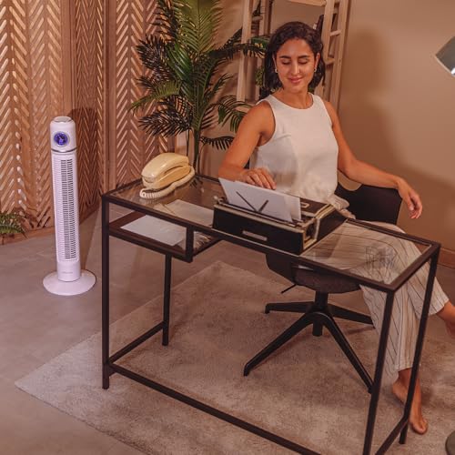 Miniatura 10 de Cecotec Pedestal Fans Energysilence 1090 Skyline Retro Smart White - 81 Cm, 40 W, Led Display, Touch And Remote Control, 3 Speed, 3 Modes, 12 Hours Timer And 72 Oscillation