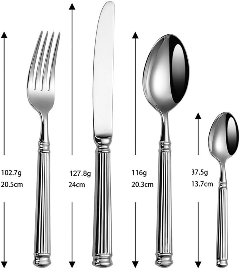 Silverware Set for 8, 32 Piece Heavy Duty Stainless Steel Flatware Utensils Cutlery Set Including Steak Knife Fork and Spoon Dishwasher Safe Gift Package for Christmas and Thanksgiving