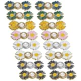 Botones De Pantalón De Cintura De Color Margarita De 16 Piezas, Botones Decorativos Extraíbles, Accesorios De Vestir, Botones De Cintura Con Nudo Chino.