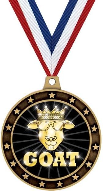 2.5" Universe Star G.O.A.T. Shadow Medal Award, Gold Trophy Medal