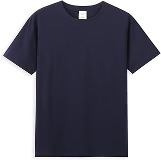 FENGJIAREN Mens Plain T-Shirts - Ink &Amp; Navy 2 Pack Short Sleeve Crew Neck Sport Tees Cotton Super Soft Men'S, Fast-Drying Undershirts Gym Running Workout Tshirts For Men