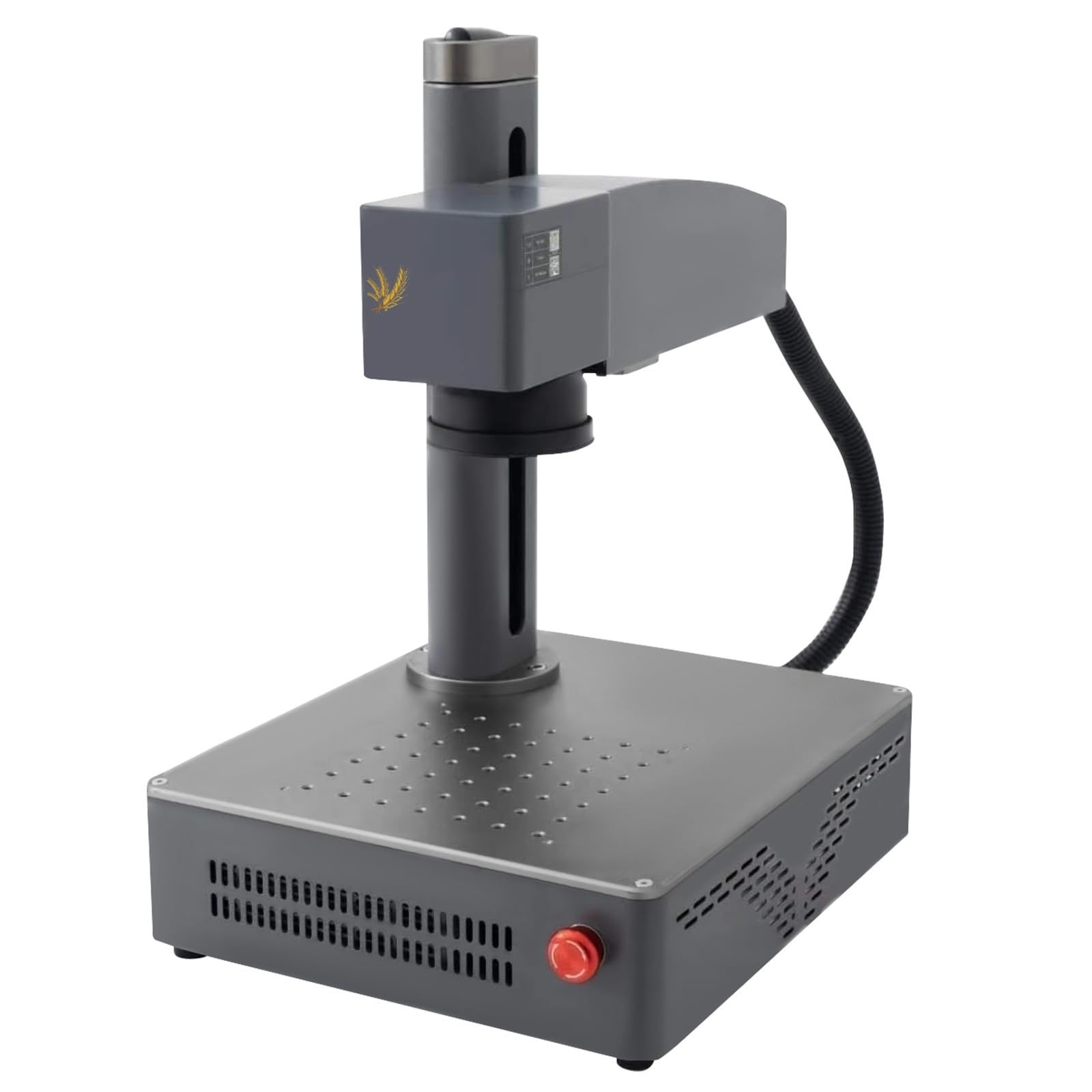 20W Pequeña Máquina de Marcado Láser de Fibra óptica de Escritorio 110mm * 110mm,Enfoque Automático,Para Tallas de Hierro,Acero Inoxidable,Cobre,Aluminio y Otros Metales (20W)