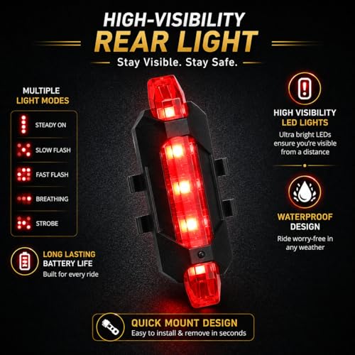 Image of PulGos Rechargeable Cycle Light for Bicycle with ๐๐๐๐๐ Horn (๐ Sound Modes), Bright LED Cycle Headlight(๐ ๐๐ข๐ ๐ก๐ญ ๐๐จ๐๐), Up to ๐๐ ๐ก๐ซ๐ฌ ๐๐๐ญ๐ญ๐๐ซ๐ฒ ๐ฅ๐ข๐๐, Ideal for Night Riding