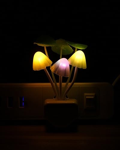 Miniatura 9 de Rienar Luz nocturna LED con sensor lámpara de cama LED enchufable que cambia de color