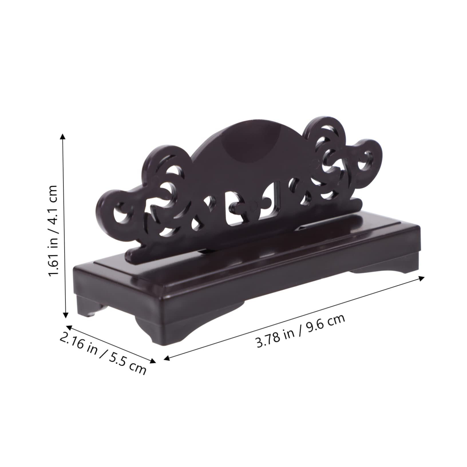 STOBAZA Folding Fan Stand Folding Fan Display Base Fans Chinese Folding Handy Fan Display Holder Vintage Decor Woodsy Handheld Fan Sturdy Display Base Portable Wooden Base Baby