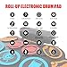 INGPARTNER Electronic Drum Set, 9-Pads Roll-Up Electric Drum Pad Kit with Headphone Jack 10Hrs Playtime Built-in Speaker with Drumsticks Pedals, a Great Starter Kit for Aspiring Drummers (Colorful)