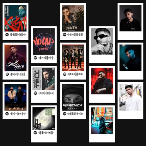 Image of Funk You Store Krsna Poster | Krsna Rapper Mini Posters Kit (Set of 15) | Desi Hip hop Compact Size (8 x 6 cm) Posters for Phone Accessories, Bedroom, Office, Living room (Kr$na)