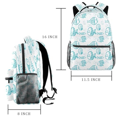 Sac de voyage décontracté poisson multicolore pour sorties et weekend