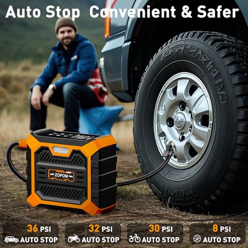 Tire Inflator Portable Air Compressor DC 12V Air Compressor Portable with Digital Pressure Gauge Air Pump for Car Tires - Car Accessories Bike, Ball, Motor - image 3